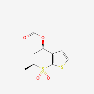 (4R,6S)-6-Methyl-7,7-dioxido-5,6-dihydro-4H-thieno[2,3-b]thiopyran-4-yl acetate