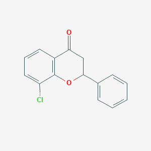 molecular formula C15H11ClO2 B11858516 4H-1-Benzopyran-4-one, 8-chloro-2,3-dihydro-2-phenyl- CAS No. 66883-86-1