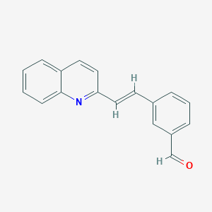 3-(2-(Quinolin-2-yl)vinyl)benzaldehyde