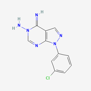 1-(3-Chlorophenyl)-4-imino-1H-pyrazolo[3,4-d]pyrimidin-5(4H)-amine