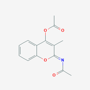 (2Z)-2-(Acetylimino)-3-methyl-2H-1-benzopyran-4-yl acetate