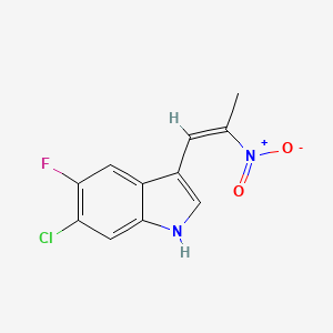 6-Chloro-5-fluoro-3-((Z)-2-nitro-propenyl)-1H-indole