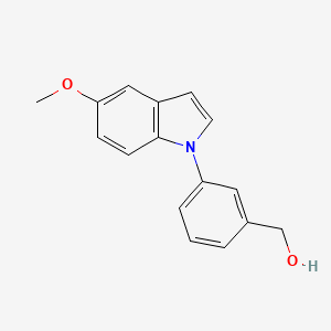 molecular formula C16H15NO2 B11858906 (3-(5-Methoxy-1H-indol-1-yl)phenyl)methanol 