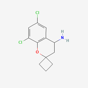 molecular formula C12H13Cl2NO B11858942 6,8-Dichlorospiro[chroman-2,1'-cyclobutan]-4-amine 