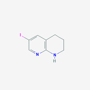 molecular formula C8H9IN2 B11858954 6-Iodo-1,2,3,4-tetrahydro-1,8-naphthyridine 