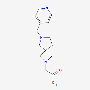 molecular formula C14H19N3O2 B11858957 2-(6-(Pyridin-4-ylmethyl)-2,6-diazaspiro[3.4]octan-2-yl)acetic acid 