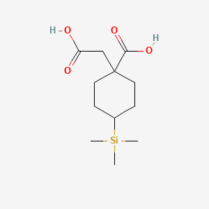 1-(Carboxymethyl)-4-(trimethylsilyl)cyclohexanecarboxylic acid