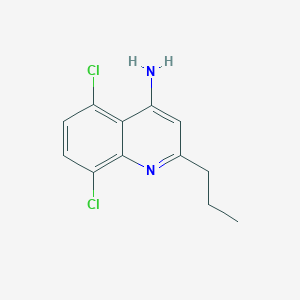 molecular formula C12H12Cl2N2 B11858973 5,8-Dichloro-2-propylquinolin-4-amine CAS No. 1189107-39-8