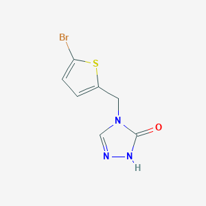 molecular formula C7H6BrN3OS B11858975 4-((5-Bromothiophen-2-yl)methyl)-2,4-dihydro-3H-1,2,4-triazol-3-one 