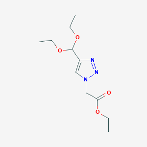 (4-Diethoxymethyl-[1,2,3]triazol-1-yl)-acetic acid ethyl ester