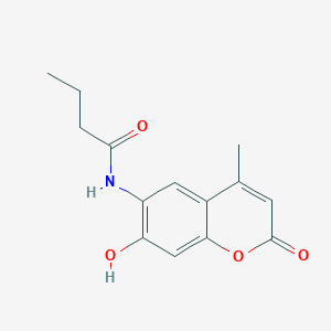 N-(7-Hydroxy-4-methyl-2-oxo-2H-1-benzopyran-6-yl)butanamide