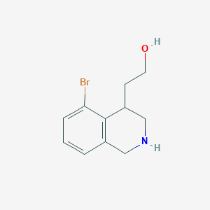 molecular formula C11H14BrNO B11859075 2-(5-Bromo-1,2,3,4-tetrahydroisoquinolin-4-YL)ethanol CAS No. 885268-57-5