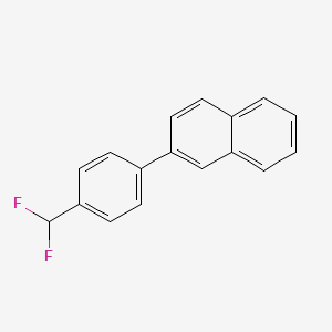 molecular formula C17H12F2 B11859115 2-(4-(Difluoromethyl)phenyl)naphthalene 