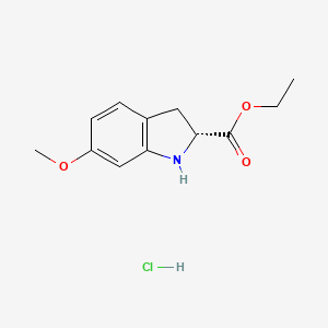 (R)-Ethyl 6-methoxyindoline-2-carboxylate hydrochloride