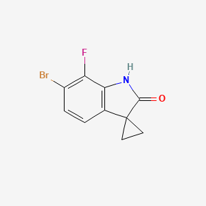 molecular formula C10H7BrFNO B11859165 6'-Bromo-7'-fluorospiro[cyclopropane-1,3'-indolin]-2'-one 