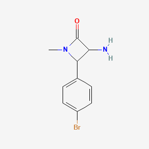 molecular formula C10H11BrN2O B11859169 3-Amino-4-(4-bromophenyl)-1-methylazetidin-2-one 