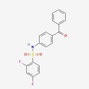 molecular formula C19H13F2NO3S B1185920 N-(4-benzoylphenyl)-2,4-difluorobenzenesulfonamide 