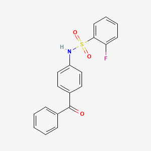 molecular formula C19H14FNO3S B1185921 N-(4-benzoylphenyl)-2-fluorobenzenesulfonamide 