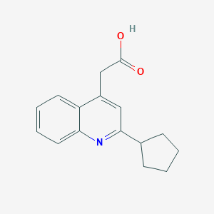 molecular formula C16H17NO2 B11859243 2-(2-Cyclopentylquinolin-4-yl)acetic acid CAS No. 824935-03-7