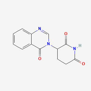 molecular formula C13H11N3O3 B11859272 3-(4-oxo-3,4-Dihydroquinazolin-3-yl)-2,6-piperidinedione CAS No. 39123-48-3