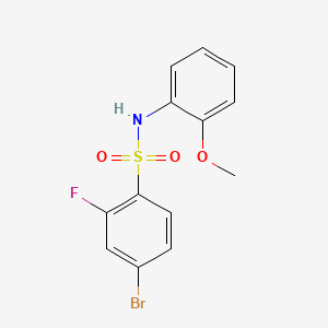 molecular formula C13H11BrFNO3S B1185929 4-bromo-2-fluoro-N-(2-methoxyphenyl)benzenesulfonamide 