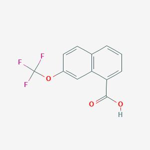 molecular formula C12H7F3O3 B11859329 2-(Trifluoromethoxy)naphthalene-8-carboxylic acid 