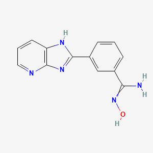 molecular formula C13H11N5O B11859332 N'-hydroxy-3-(1H-imidazo[4,5-b]pyridin-2-yl)benzenecarboximidamide 