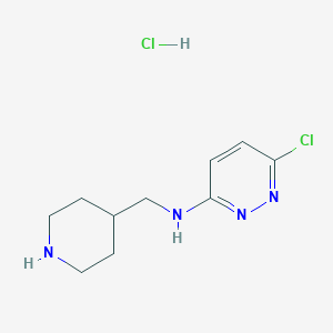 molecular formula C10H16Cl2N4 B11859372 (6-Chloro-pyridazin-3-yl)-piperidin-4-ylmethyl-amine hydrochloride CAS No. 1185309-61-8