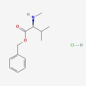 molecular formula C13H20ClNO2 B11859394 Benzyl (2S)-3-methyl-2-(methylamino)butanoate hydrochloride 