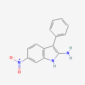 molecular formula C14H11N3O2 B11859460 2-Amino-3-phenyl-6-nitroindole CAS No. 263357-35-3