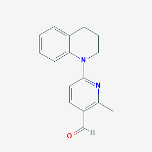 molecular formula C16H16N2O B11859472 6-(3,4-Dihydroquinolin-1(2H)-yl)-2-methylnicotinaldehyde 