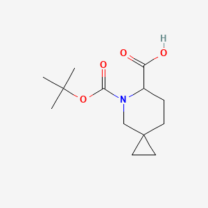 molecular formula C13H21NO4 B11859490 5-(Tert-butoxycarbonyl)-5-azaspiro[2.5]octane-6-carboxylic acid 