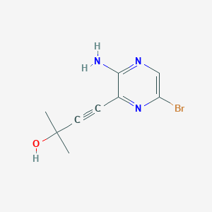 4-(3-Amino-6-bromopyrazin-2-yl)-2-methylbut-3-yn-2-ol