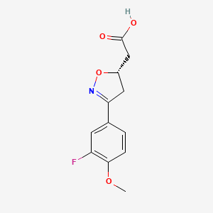 (S)-2-(3-(3-Fluoro-4-methoxyphenyl)-4,5-dihydroisoxazol-5-yl)acetic acid