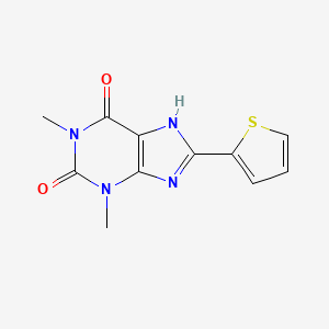 molecular formula C11H10N4O2S B11859533 8-(2-Thienyl)theophylline CAS No. 33797-75-0