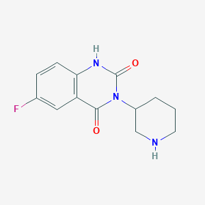 molecular formula C13H14FN3O2 B11859619 6-Fluoro-3-(piperidin-3-yl)quinazoline-2,4(1H,3H)-dione 