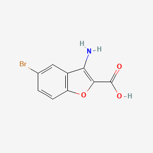 molecular formula C9H6BrNO3 B11859685 3-Amino-5-bromobenzofuran-2-carboxylic acid 