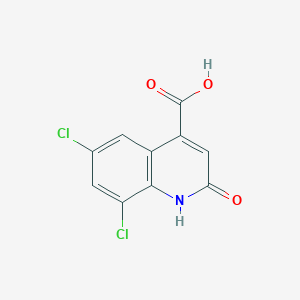 molecular formula C10H5Cl2NO3 B11859700 6,8-Dichloro-2-hydroxyquinoline-4-carboxylic acid CAS No. 50504-24-0