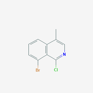 molecular formula C10H7BrClN B11859715 8-Bromo-1-chloro-4-methylisoquinoline 