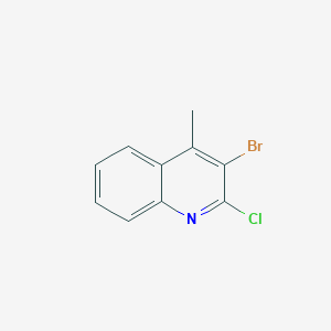 molecular formula C10H7BrClN B11859723 3-Bromo-2-chloro-4-methylquinoline 