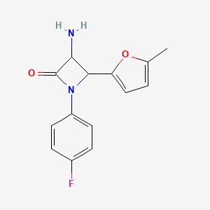 3-Amino-1-(4-fluorophenyl)-4-(5-methylfuran-2-yl)azetidin-2-one