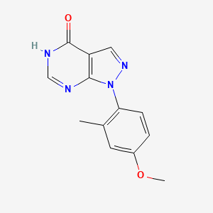 molecular formula C13H12N4O2 B11859808 1-(4-Methoxy-2-methylphenyl)-1H-pyrazolo[3,4-d]pyrimidin-4(5H)-one 