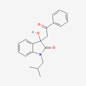 3-hydroxy-1-isobutyl-3-(2-oxo-2-phenylethyl)-1,3-dihydro-2H-indol-2-one