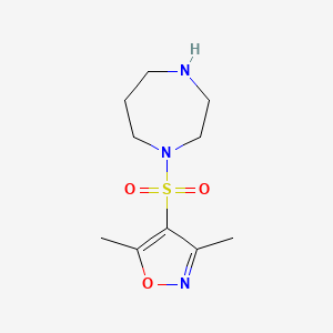 molecular formula C10H17N3O3S B11859872 4-((1,4-Diazepan-1-yl)sulfonyl)-3,5-dimethylisoxazole 