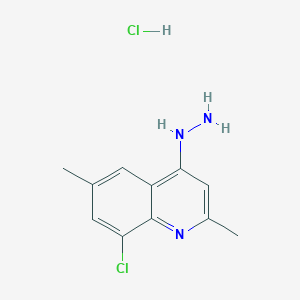 8-Chloro-2,6-dimethyl-4-hydrazinoquinoline hydrochloride