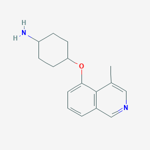 molecular formula C16H20N2O B11859939 Cis-4-((4-methylisoquinolin-5-yl)oxy)cyclohexanamine 