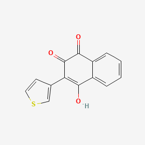 molecular formula C14H8O3S B11859972 4-Hydroxy-3-(thiophen-3-yl)naphthalene-1,2-dione CAS No. 918905-42-7