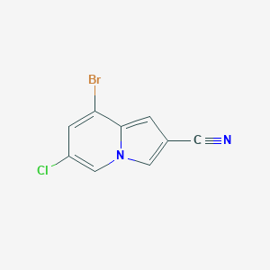 8-Bromo-6-chloroindolizine-2-carbonitrile