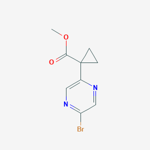 Methyl 1-(5-bromopyrazin-2-YL)cyclopropanecarboxylate