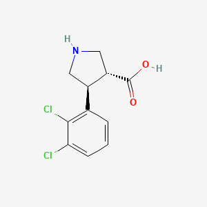 molecular formula C11H11Cl2NO2 B11860042 (3R,4S)-rel-4-(2,3-Dichlorophenyl)pyrrolidine-3-carboxylic acid 